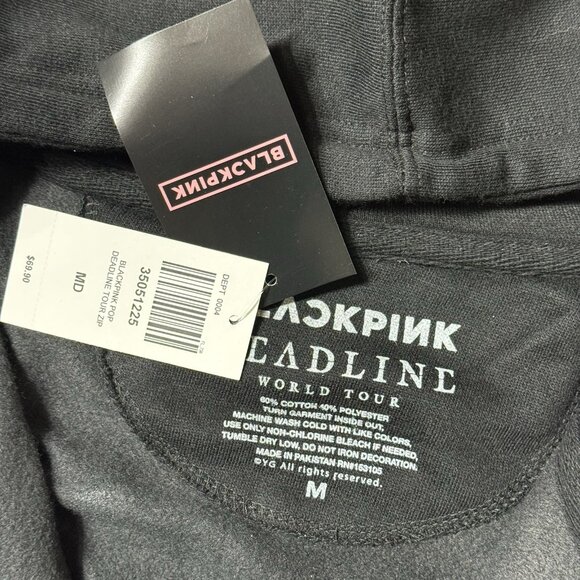 BLACKPINK Deadline Tour Hoodie Hooded Jacket 2-Sided MEDIUM New - Picture 9 of 9
